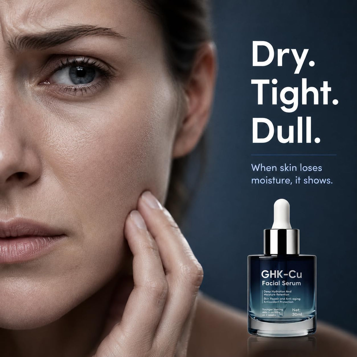 Ghk-Cu Copper Peptide Serum, 30Ml, Daily Firming Hydration