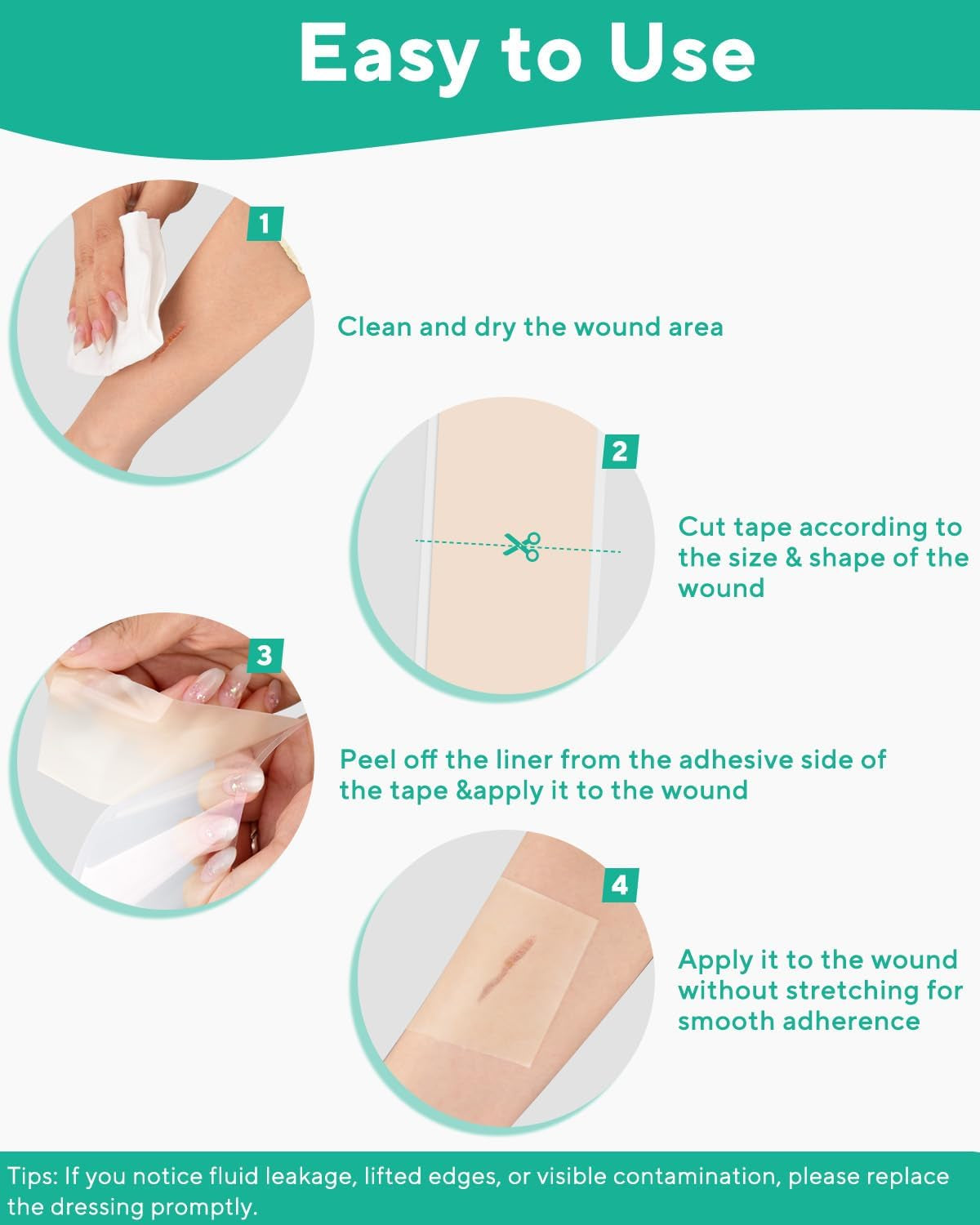 Hydrocolloid Roll for Wound Care, Cut-To-Size Hydrocolloid Bandages